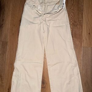 KUT Cream high rise  Straight-Leg Pants